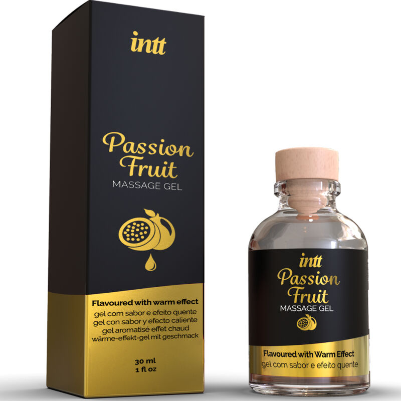 INTT Massage & Oral Sex – Massagegel mit Passionsfrucht-Geschmack und Wärmeeffekt