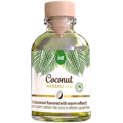 INTT Veganes Massagegel – Kokosnussgeschmack mit Wärmeeffekt