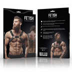 FETISH SUBMISSIVE ATTITUDE – MENS ADJUSTABLE ECO-LEATHER CHEST BULLDOG HARNESS