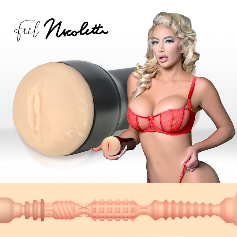 KIIROO Keon & Feel Nicolette Shea – Stroker-Set mit Aqua-Gleitgel, 50 ml