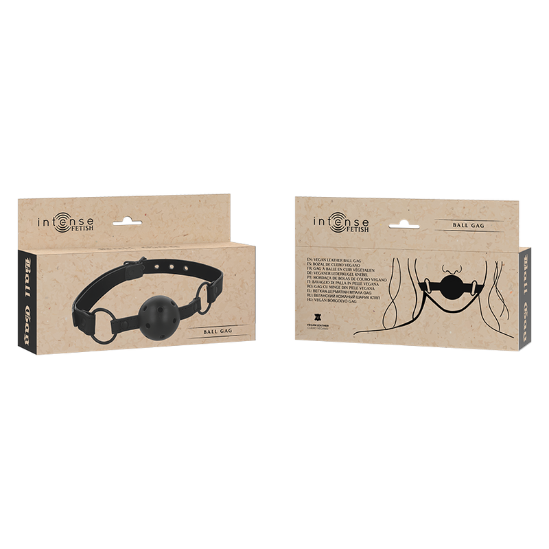 Intense Fetish – Ballknebel aus veganem Leder