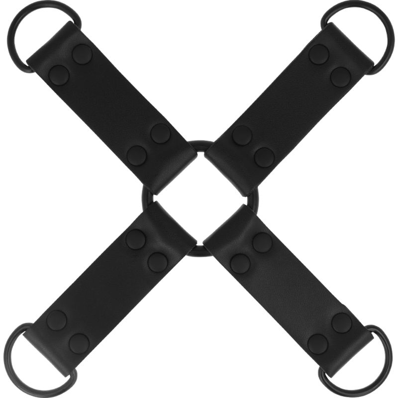 Intense Fetish – Hogtie-Fessel aus veganem Leder