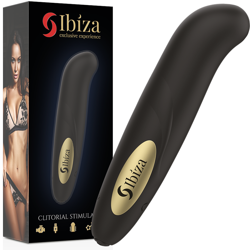 Ibiza – Stimulateur clitoridien doré, 10 modes de vibration, 13 × 2,9 cm