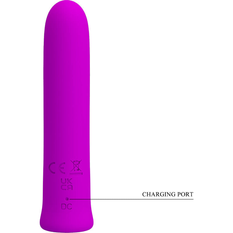 PRETTY LOVE – VIBRATEUR CURTIS MINI SUPER POWER 12 VIBRATIONS EN SILICONE VIOLETTE