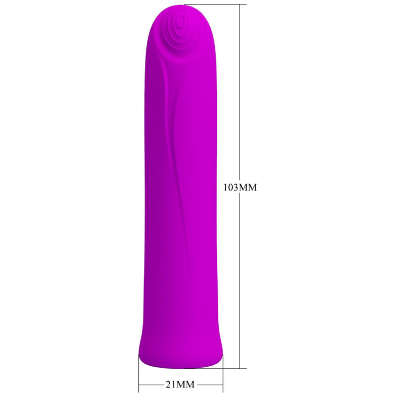 PRETTY LOVE – VIBRATEUR CURTIS MINI SUPER POWER 12 VIBRATIONS EN SILICONE VIOLETTE