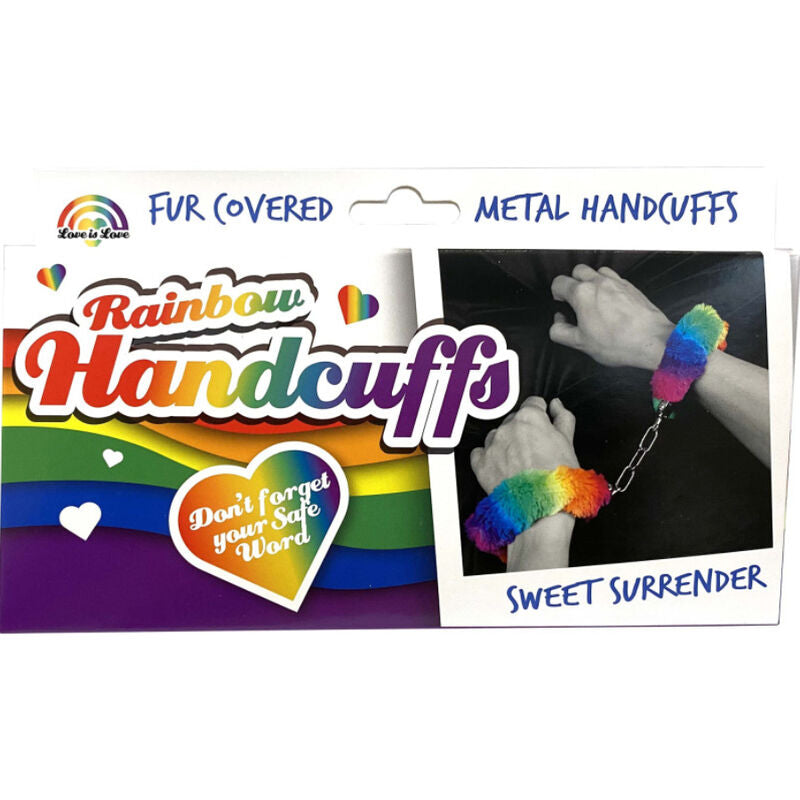 Spencer & Fleetwood – Metall-Handschellen mit Regenbogen-Fütterung
