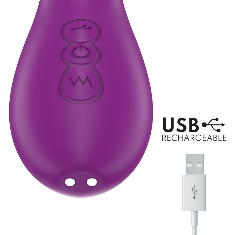 INTENSE Ateneo – Multifunktionsvibrator mit Zunge und Saugfunktion, lila