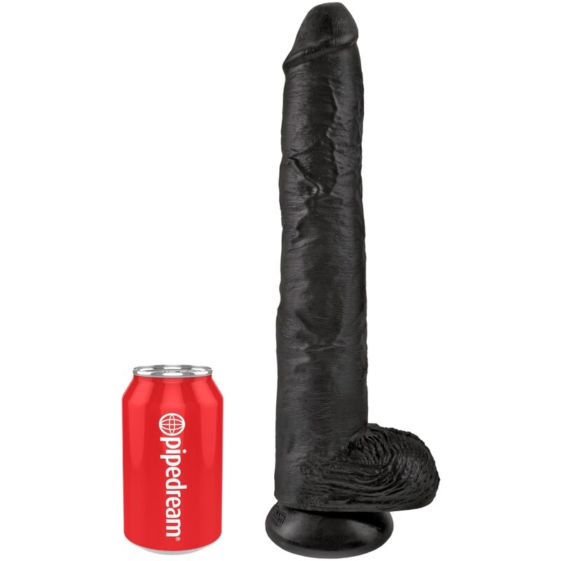 KING COCK – PÉNIS RÉALISTE AVEC BOULES 30.5 CM NOIR