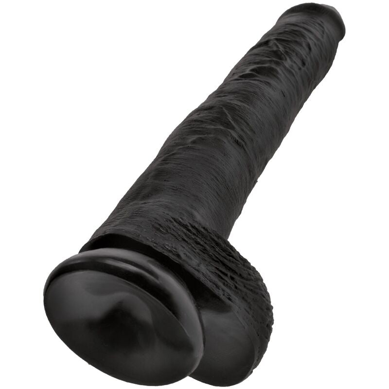 KING COCK – PÉNIS RÉALISTE AVEC BOULES 30.5 CM NOIR