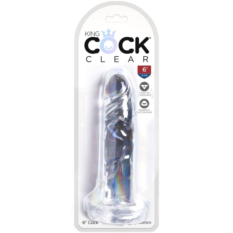 KING COCK Clear – Transparenter Dildo mit Saugnapf