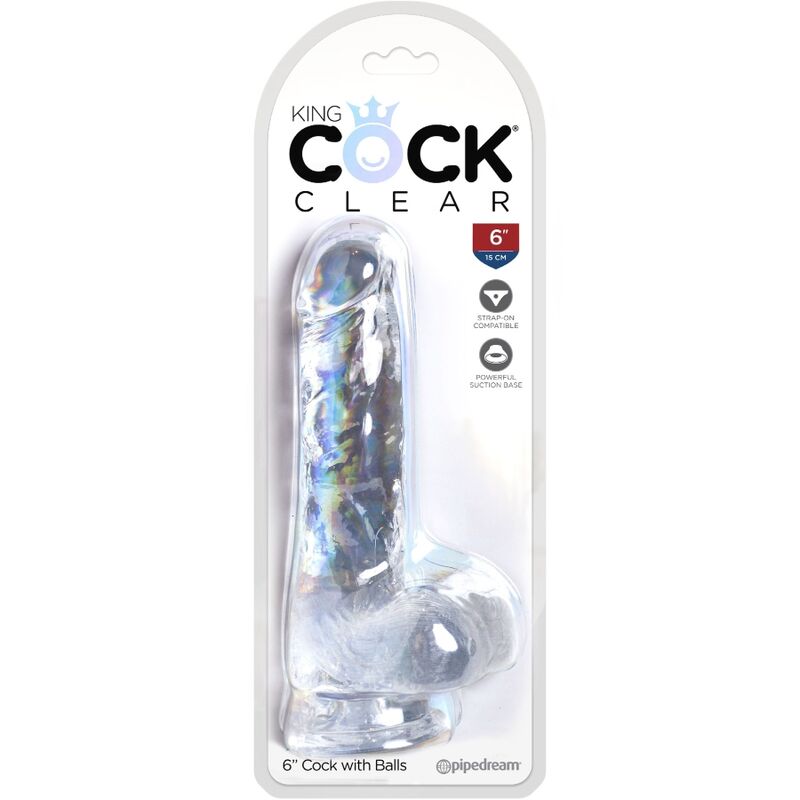 KING COCK Clear – Realistischer Dildo mit Hoden