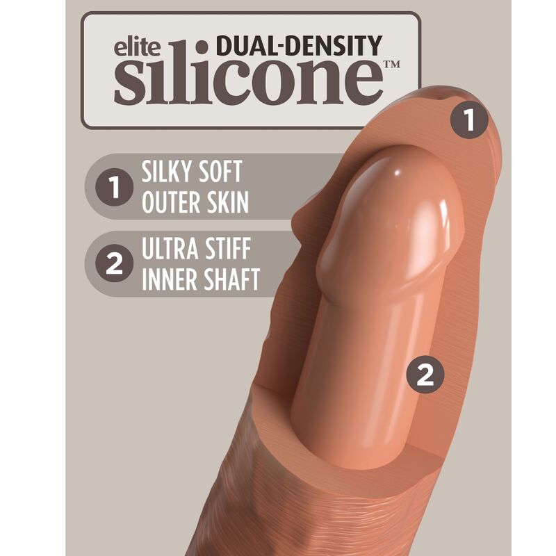 KING COCK Elite – Bequemes Gurt-Set mit Dildo, 17,8 cm