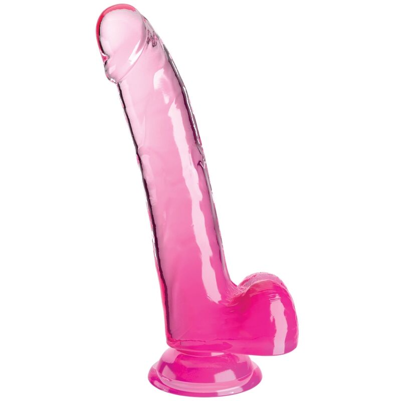 KING COCK Clear – Glatter Dildo mit Hoden