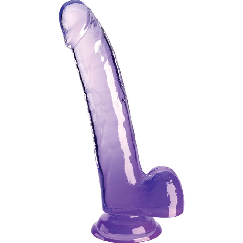 KING COCK Clear – Glatter Dildo mit Hoden