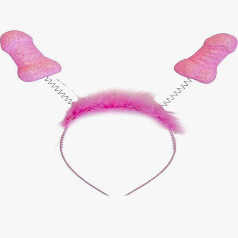 DIABLO PICANTE – 6 Pink-Glitzer-Antennen-Stirnbänder