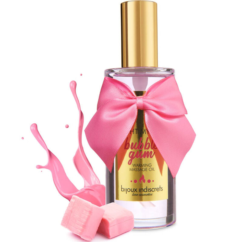 BIJOUX INDISCRETS Light My Fire – Massageöl mit Wärmeeffekt, Bubblegum-Geschmack
