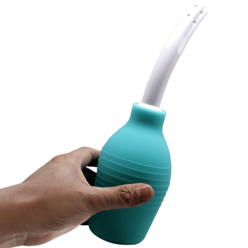 MR PLAY Anal-Birne – Analdusche aus Gummi, blau