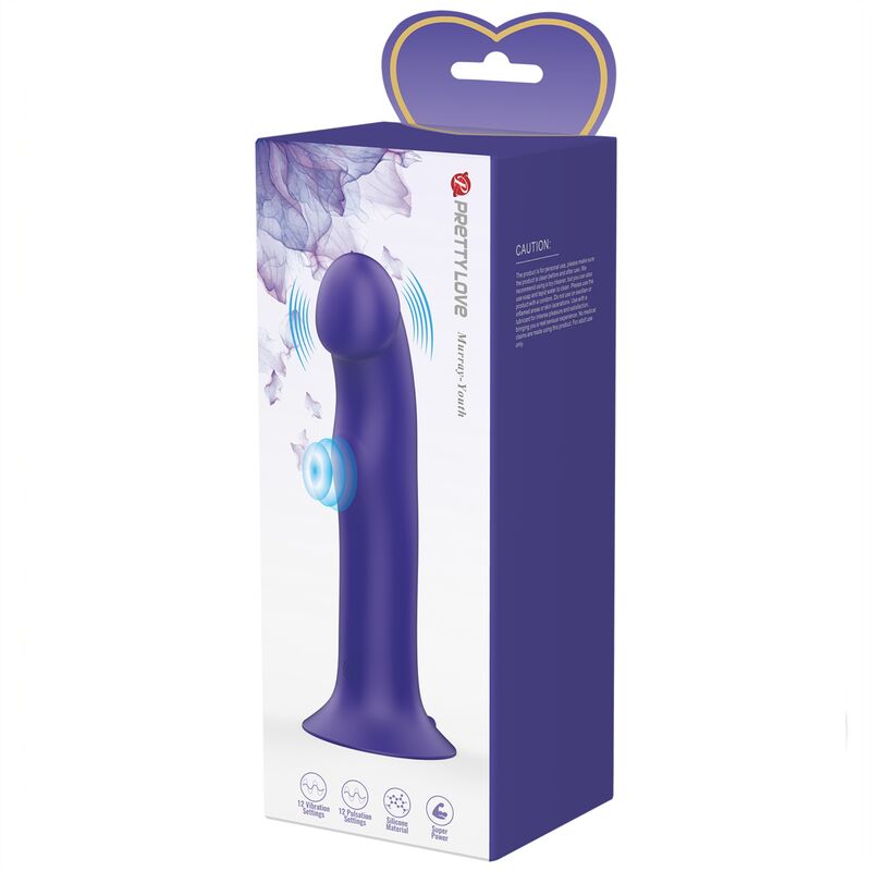 PRETTY LOVE – MURRAY YOUTH VIBRATING DILDO & RECHARGEABLE VIOLET