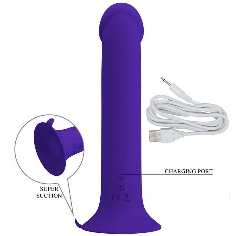 PRETTY LOVE – MURRAY YOUTH VIBRATING DILDO & RECHARGEABLE VIOLET