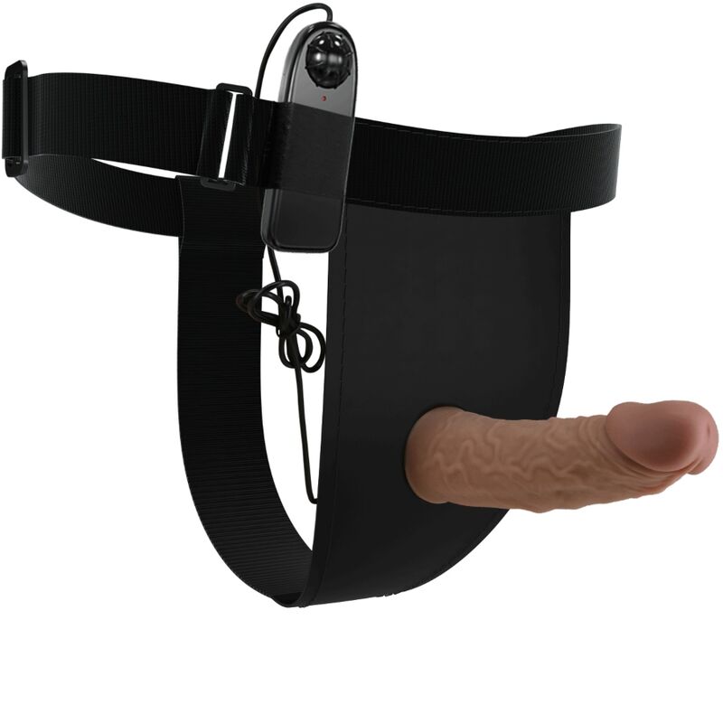 PRETTY LOVE Harness-Hose mit Vibrationsdildo, braun