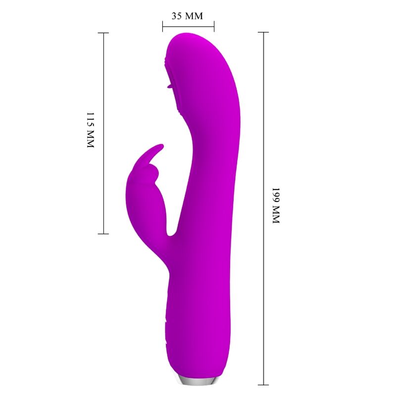 PRETTY LOVE – VIBRATORE RICARICABILE RACHEL CON VENTOSA VIOLA