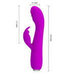 PRETTY LOVE – VIBRATORE RICARICABILE RACHEL CON VENTOSA VIOLA