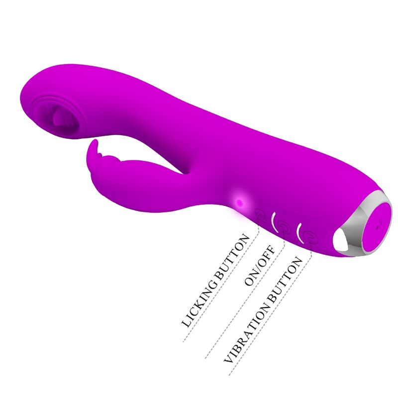 PRETTY LOVE – VIBRATORE RICARICABILE RACHEL CON VENTOSA VIOLA