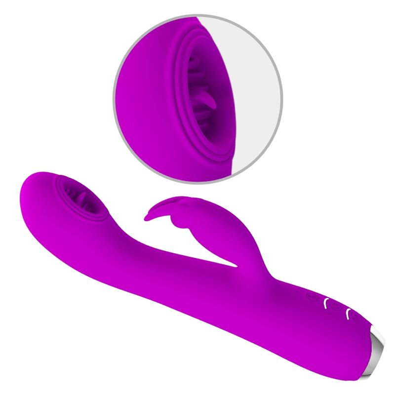 PRETTY LOVE – VIBRATORE RICARICABILE RACHEL CON VENTOSA VIOLA
