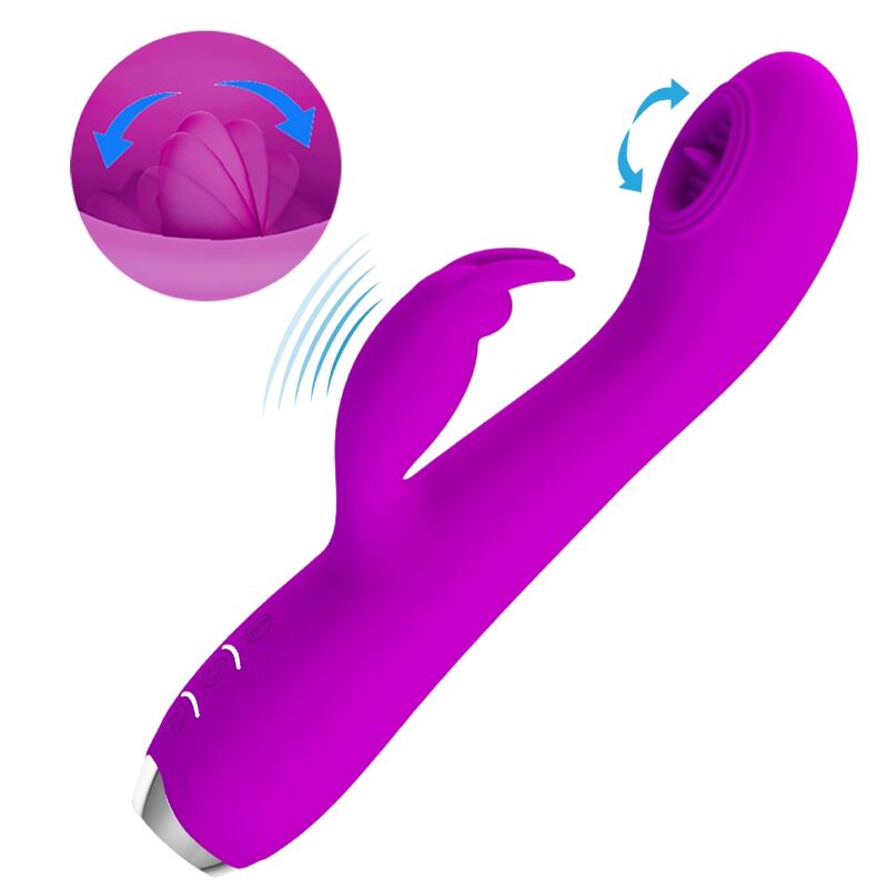 PRETTY LOVE – VIBRATORE RICARICABILE RACHEL CON VENTOSA VIOLA