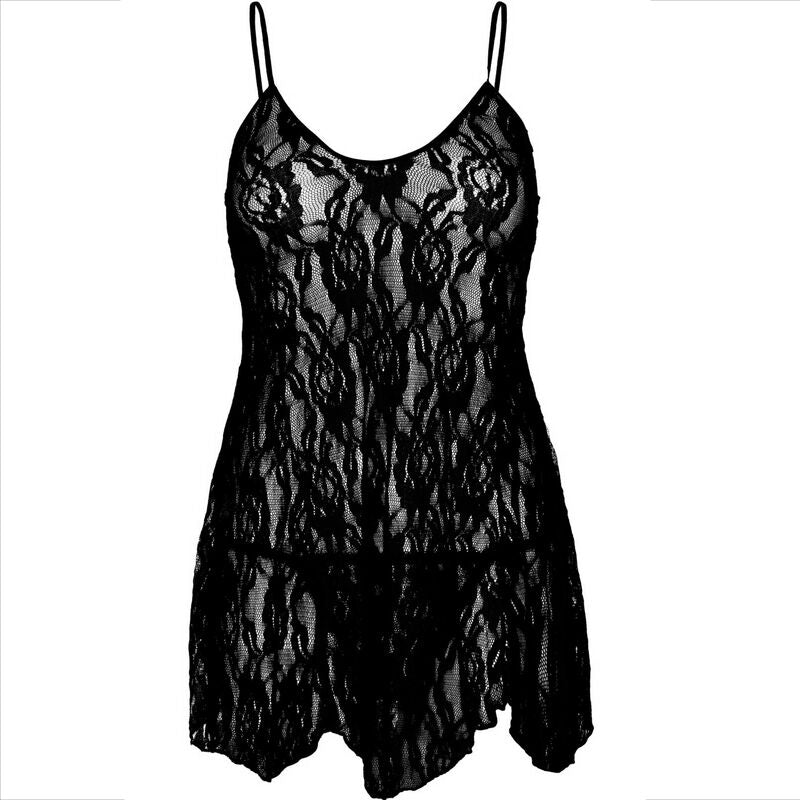 LEG AVENUE Chemise aus Blumenspitze