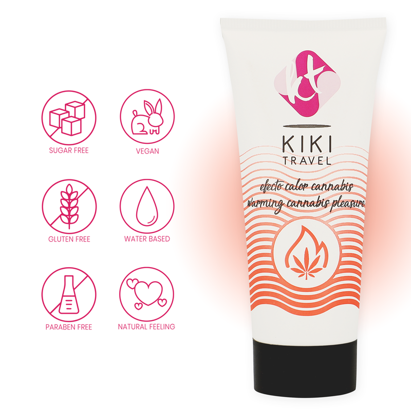 KIKÍ TRAVEL Cannabis – Gleitgel mit Wärmeeffekt, 50 ml