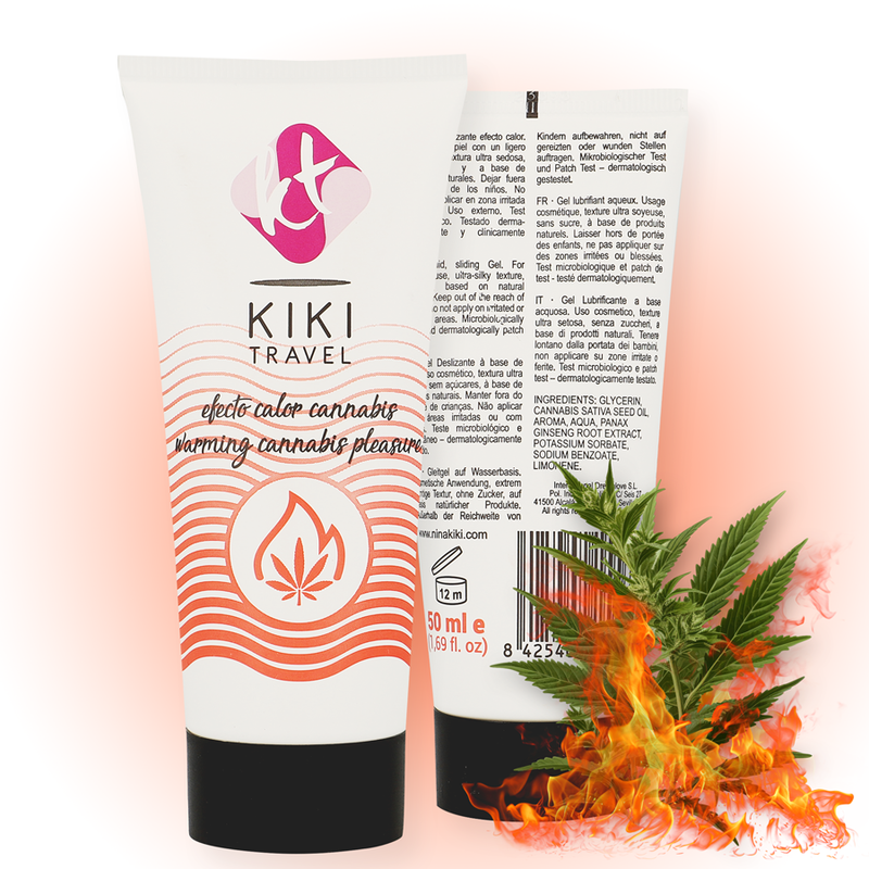 KIKÍ TRAVEL Cannabis – Gleitgel mit Wärmeeffekt, 50 ml