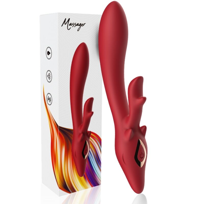 ARMONY Elch – Gebogener Rabbit-Vibrator, Rot
