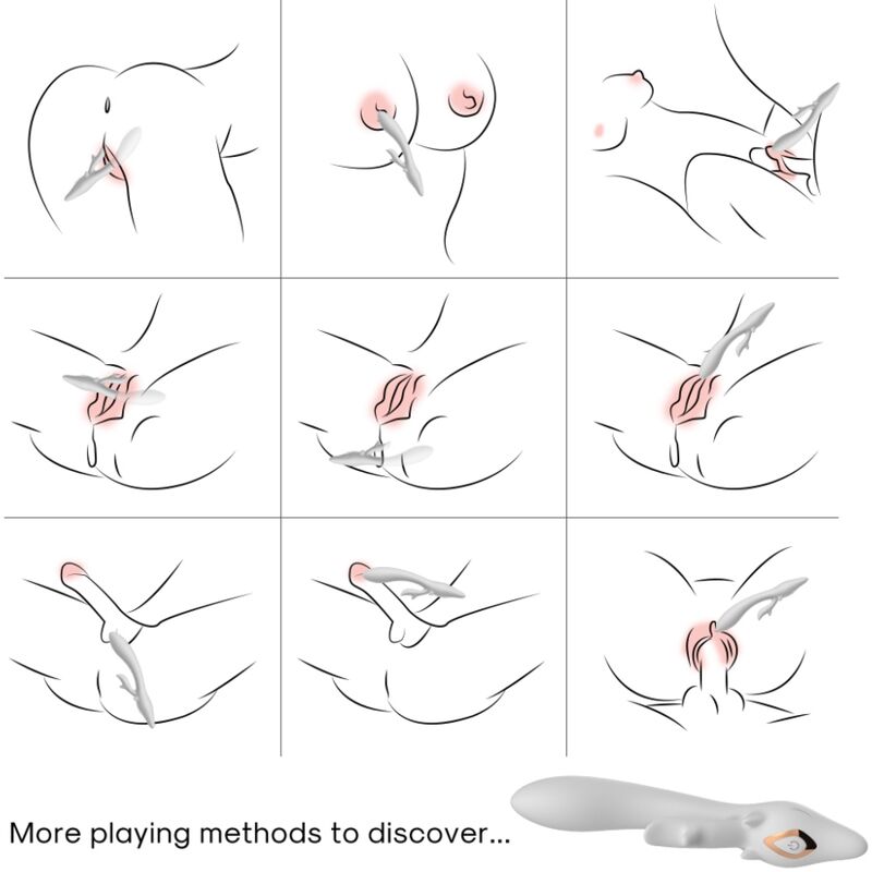 ARMONY Elch – Gebogener Rabbit-Vibrator, Rot
