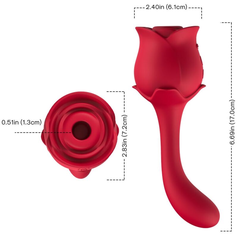 ARMONY Roselover – Klitoris-Sauger mit G-Punkt-Stimulator, rot