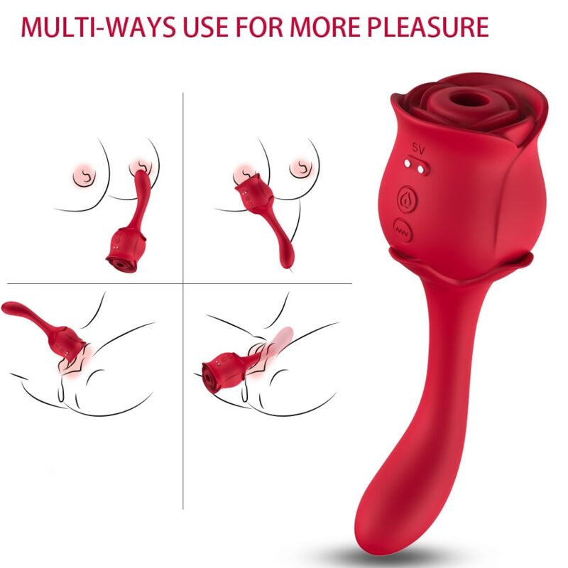 ARMONY Roselover – Klitoris-Sauger mit G-Punkt-Stimulator, rot