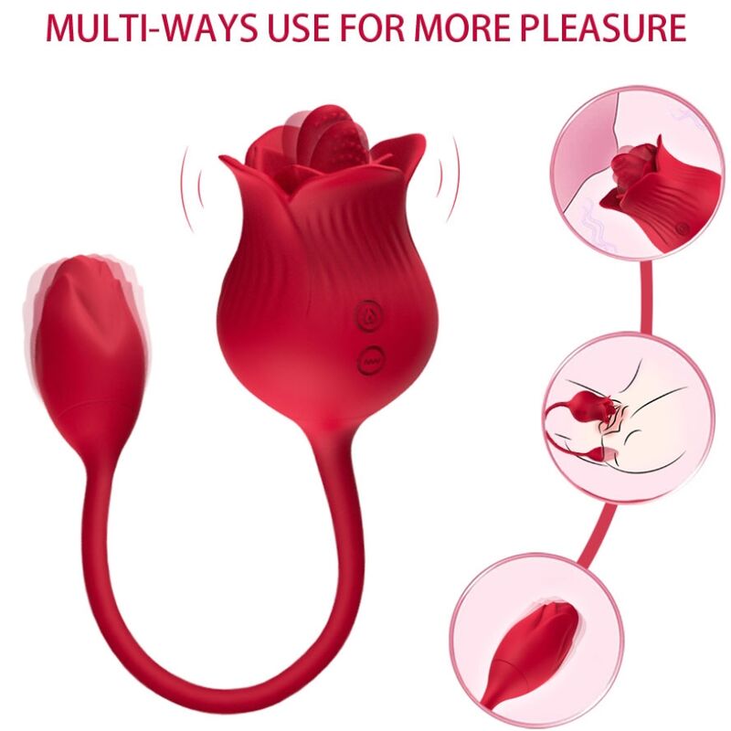 ARMONY – Rosen-Vibrator mit Schwanz, Rot