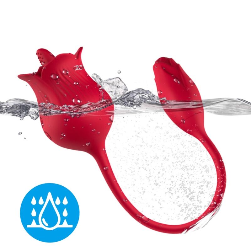 ARMONY – Rosen-Vibrator mit Schwanz, Rot