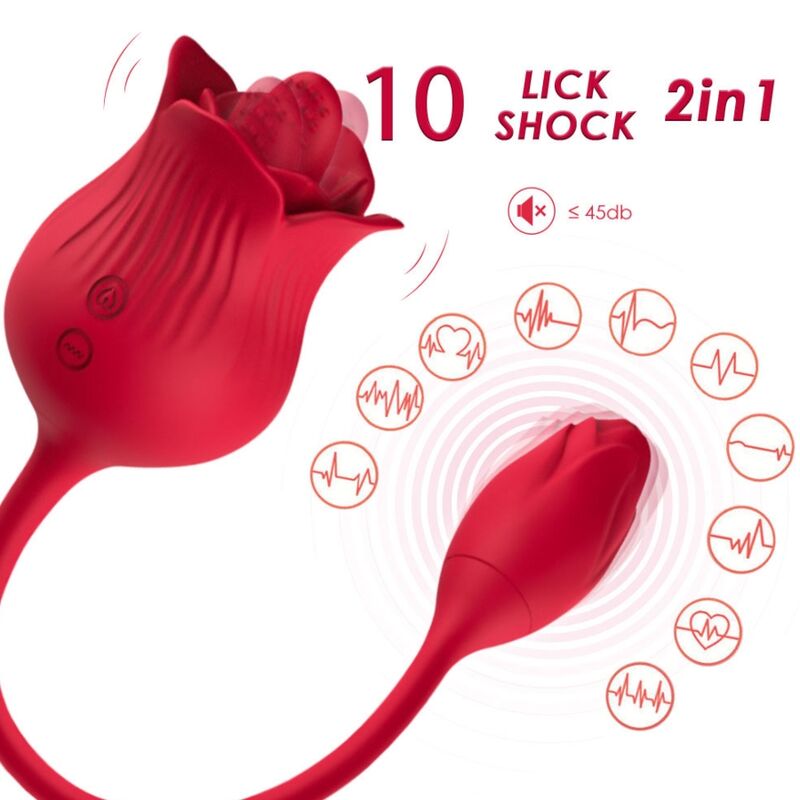 ARMONY – Rosen-Vibrator mit Schwanz, Rot