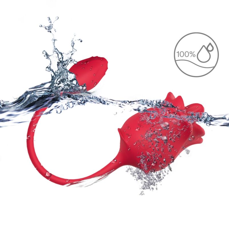 ARMONY – 2-in-1 Rosen-Saugstimulator und Vibrator mit rotem Schwanz, 10 Modi