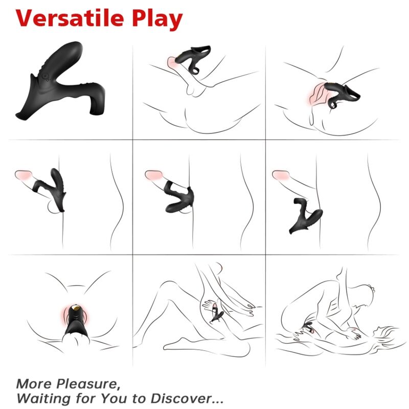 ARMONY Ranger – Doppelvibratorring für Paare, schwarz