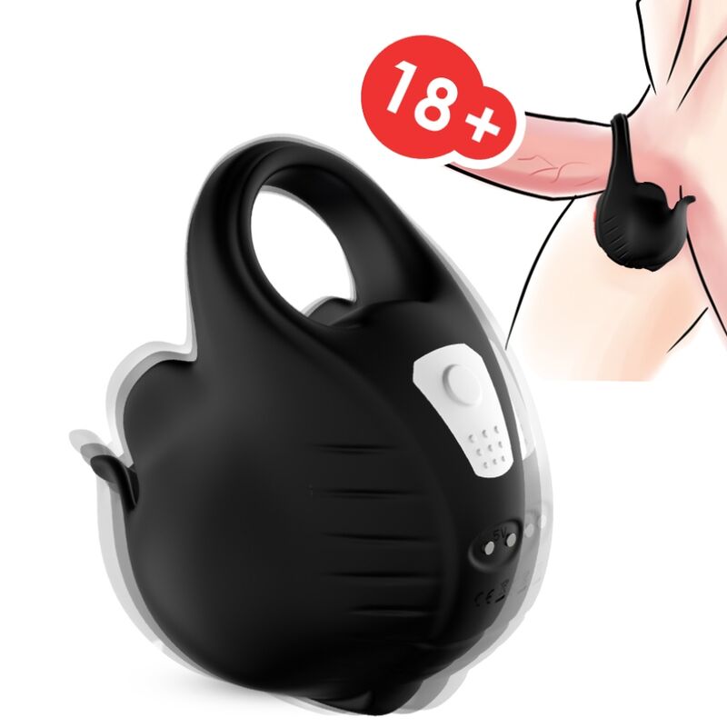 ARMONY – Vibrationsring mit Schröpfeffekt und Fernbedienung, schwarz