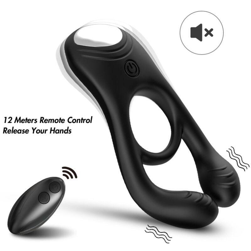 ARMONY Veyron – Doppelvibrator-Penisring mit Fernbedienung, schwarz