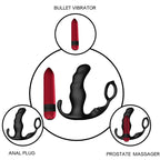 ARMONY – KNIGHT VIBRATOR ANAL PROSTATE & RING REMOTE CONTROL BLACK