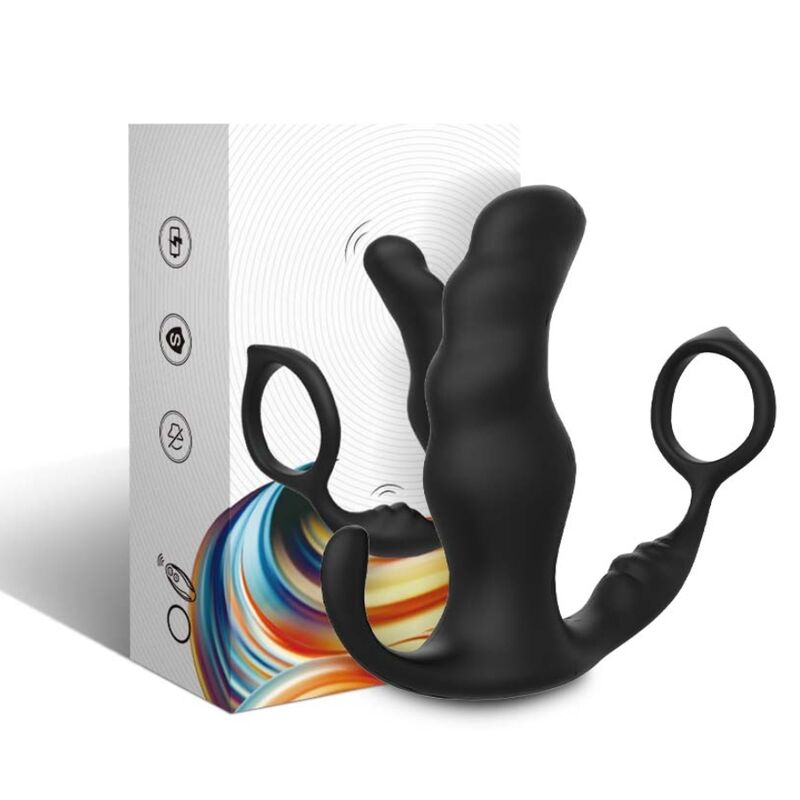 ARMONY – KNIGHT VIBRATOR ANAL PROSTATE & RING REMOTE CONTROL BLACK