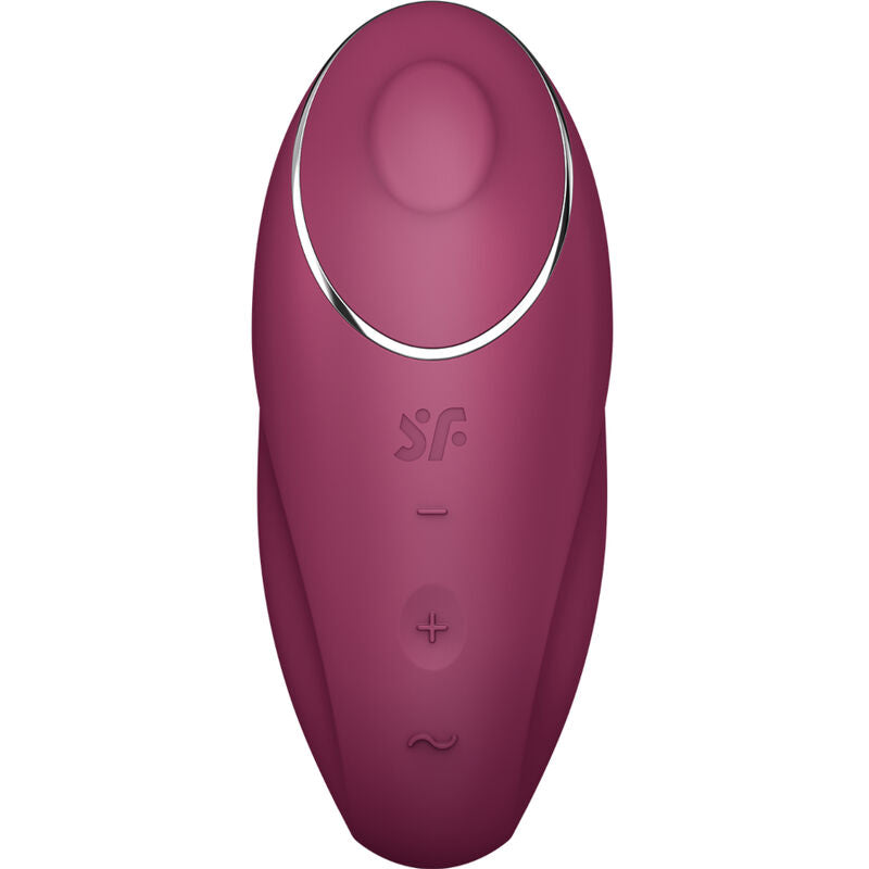 SATISFYER Tap & Climax 1 – Auflegevibrator mit Klopffunktion, rot