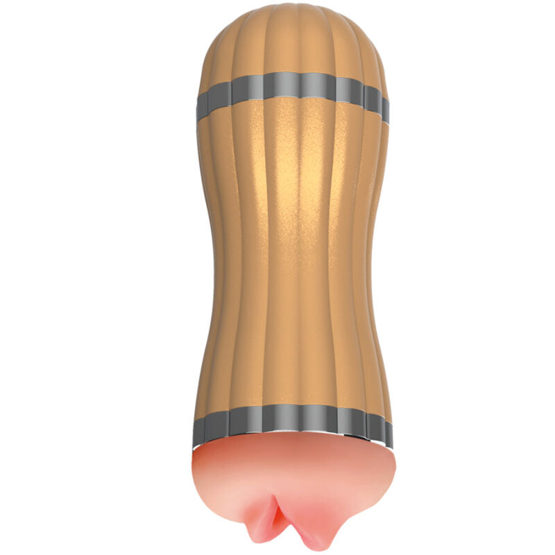 ARMONY Bevis – Masturbateur double avec ouvertures vaginale et orale, doré
