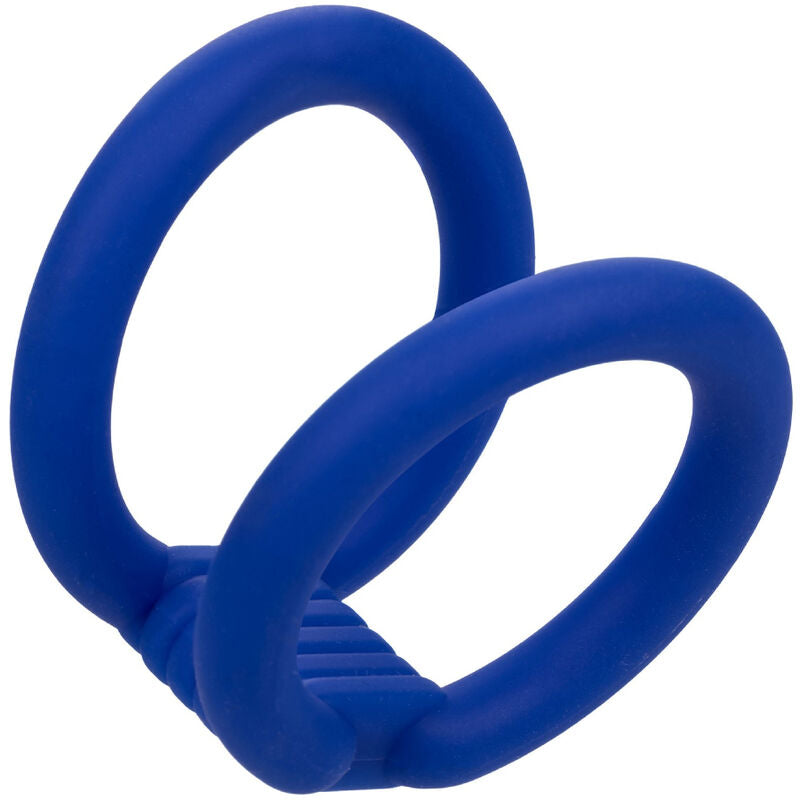 CALEXOTICS Admiral – Double cage pour pénis, bleue