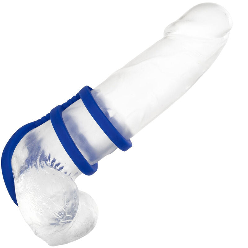 CALEXOTICS Admiral – Triple cage pour pénis, bleue