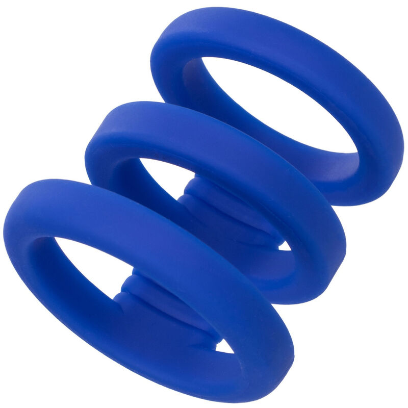 CALEXOTICS Admiral – Triple cage pour pénis, bleue